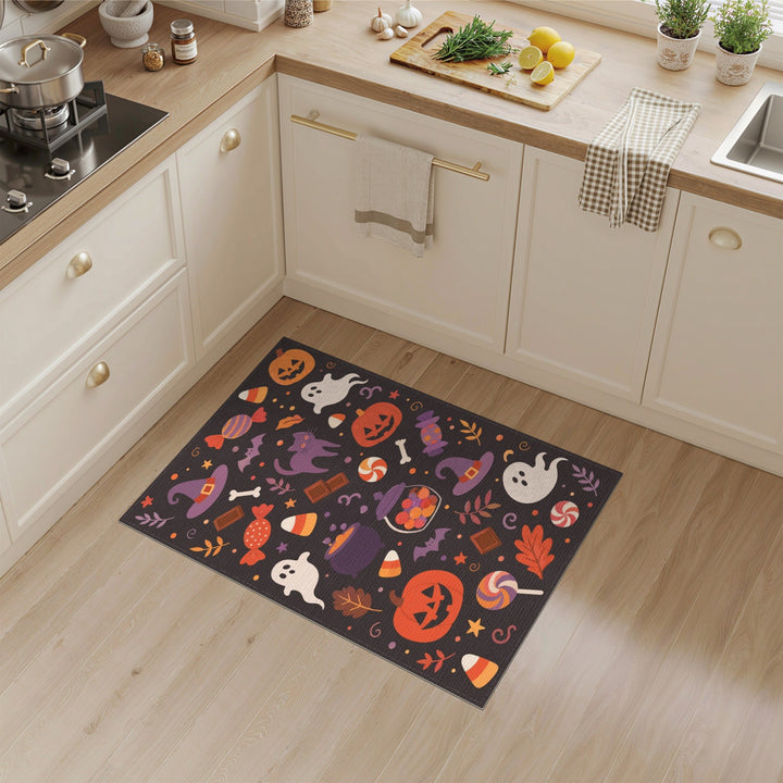 Multi-color and Patterns Halloween Kids Cartoon Area Rug