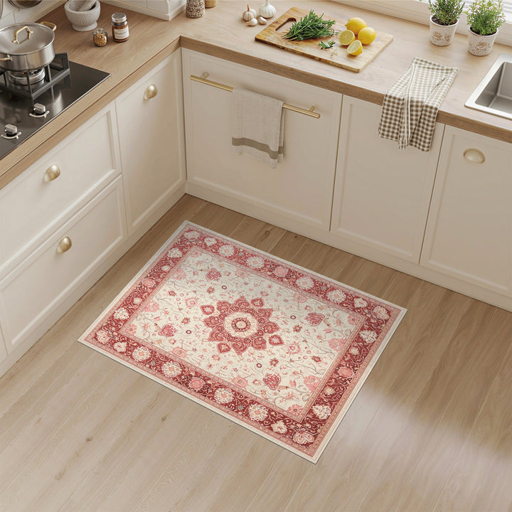 Floral Medallion Red Floral Medallion Persian Area Rug