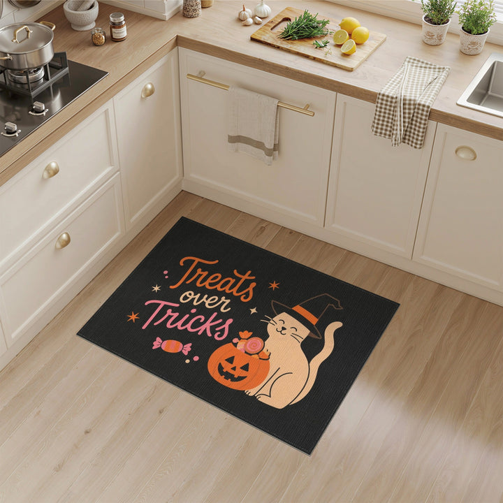 Tricks Over Treats Cat Area Rug