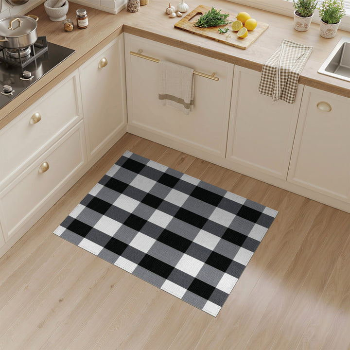 Black and White Checkered Black White Checkered Area Rug