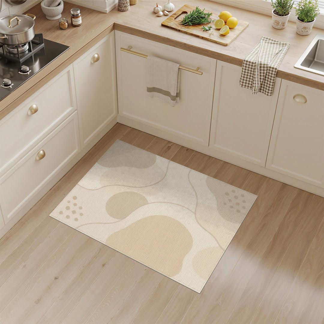 Beige and Neutral Abstract Area Beige Abstract Organic Area Rug
