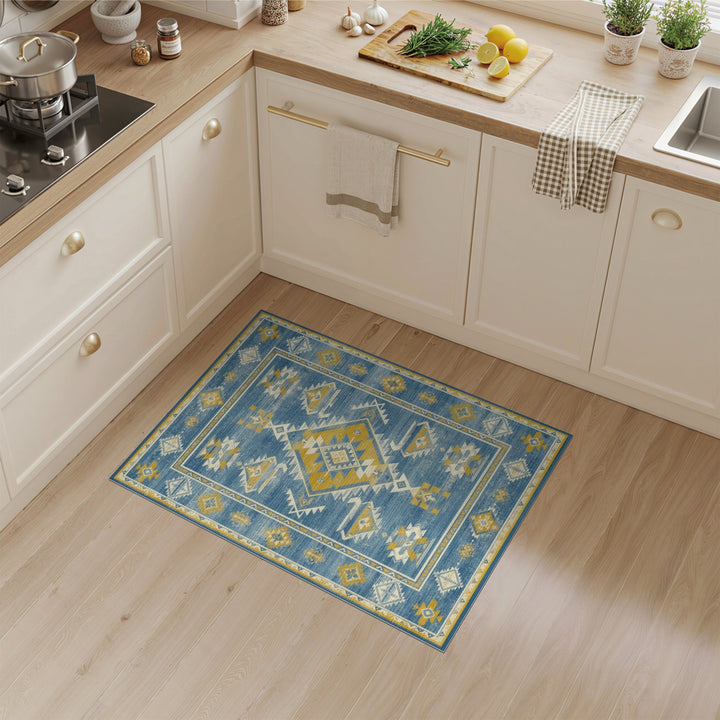 Blue Southwestern Area Rug