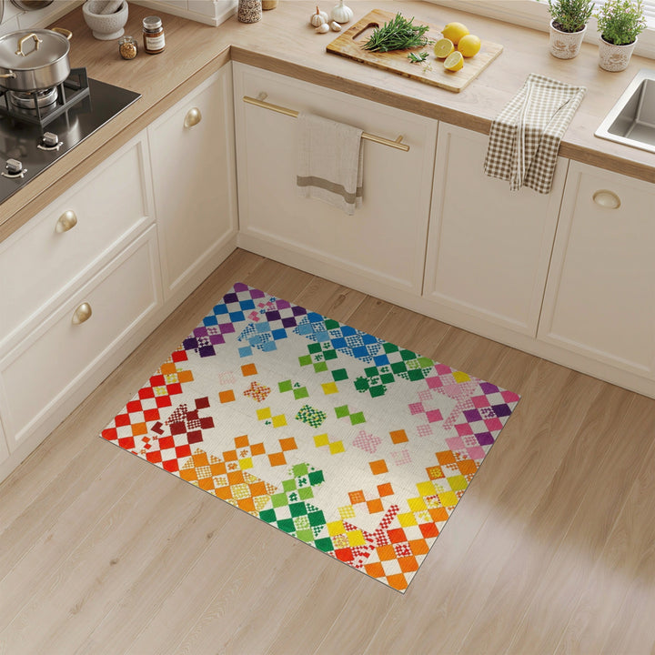 Vibrant Multi-Color Geometric Area Rug