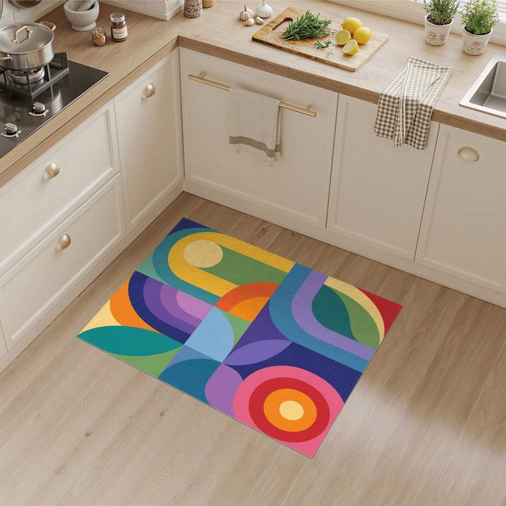 Multi-color and Patterns Geometric Modern Bold Multi-Color Geometric Area Rug