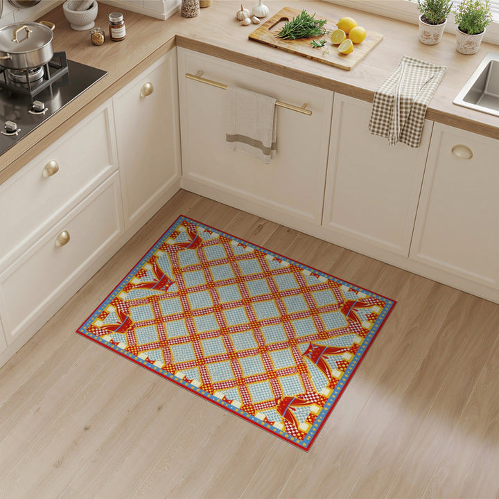 Vibrant Circus Lattice Area Rug