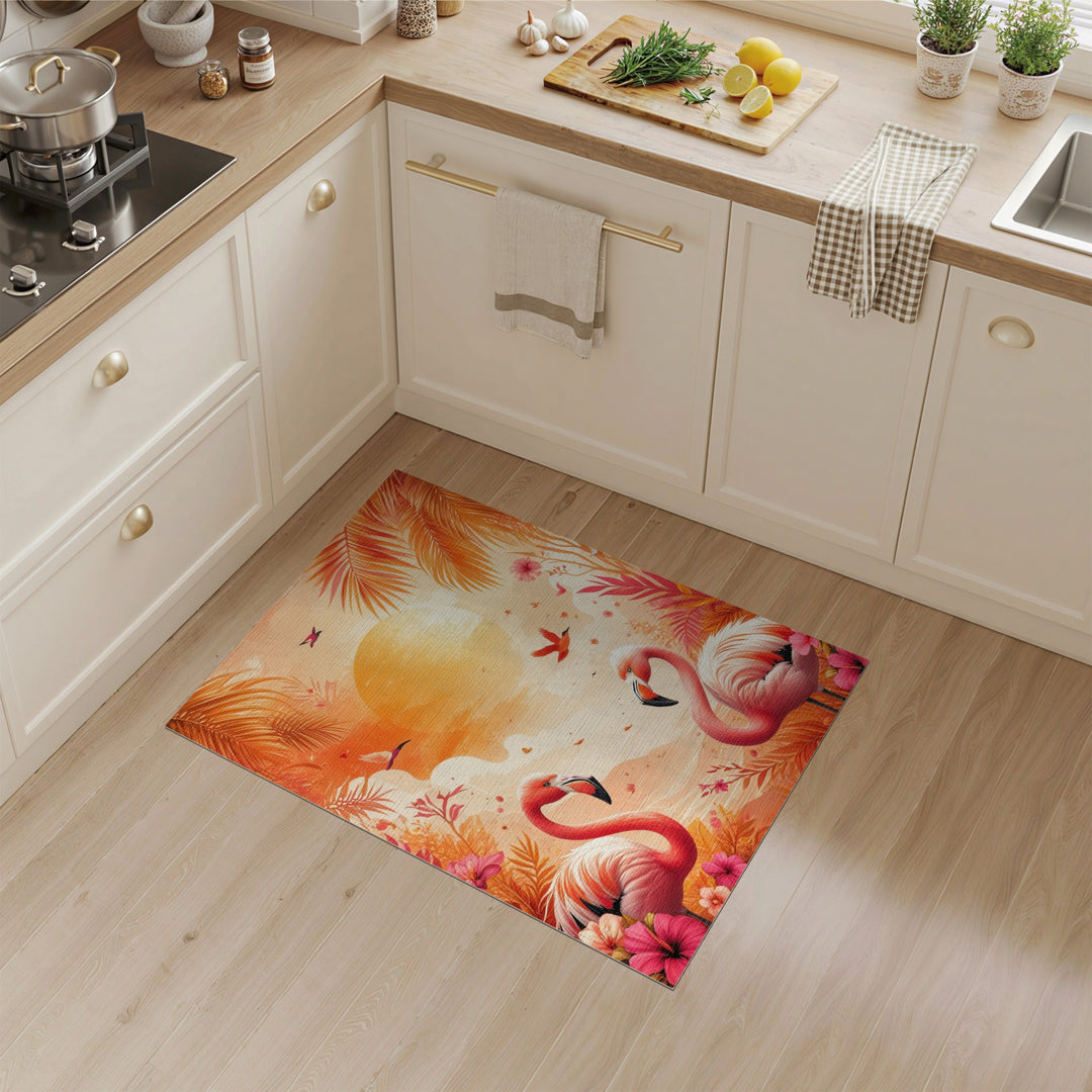 Flamingo Sunset Area Rug