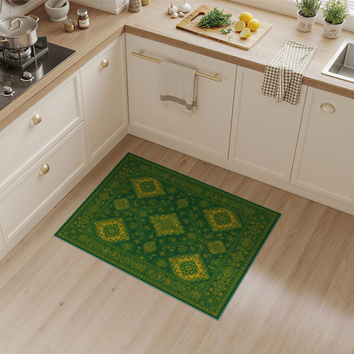 Green Heritage Tribal Area Rug