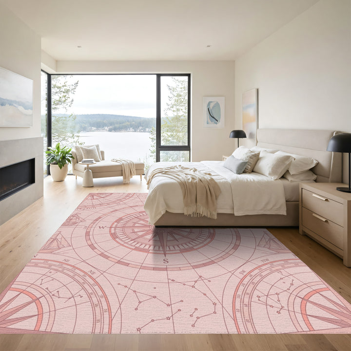 Nautical Compass Celestial Voyage Rug