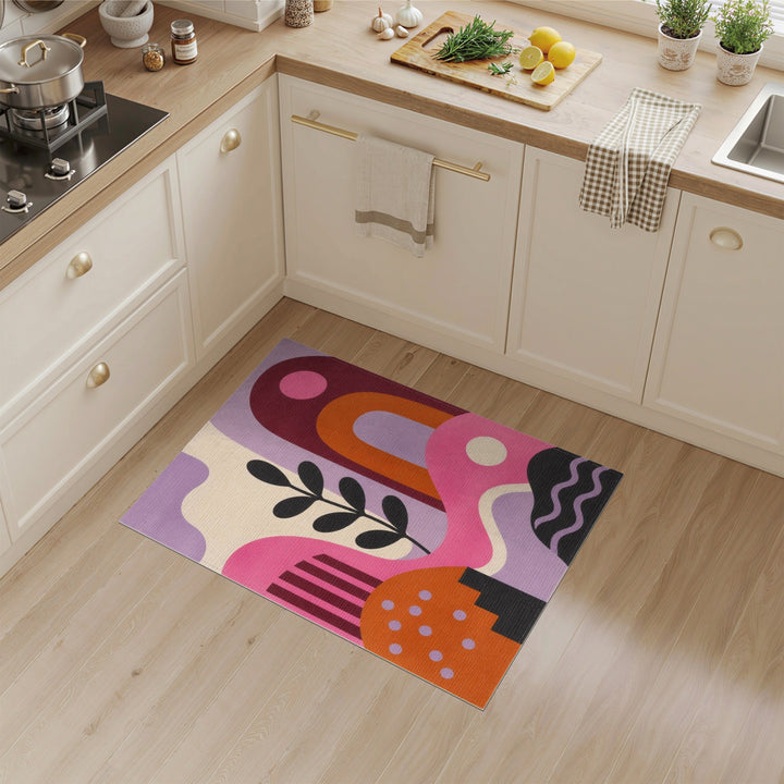 Vibrant Abstract Geometric Area Rug