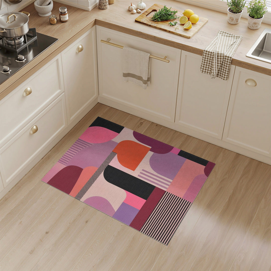 Vibrant Geometric Multi-Color Area Rug