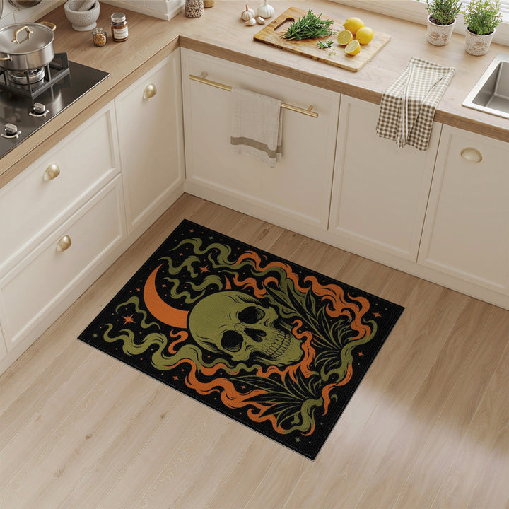 Mystic Skull Flame Area Rug