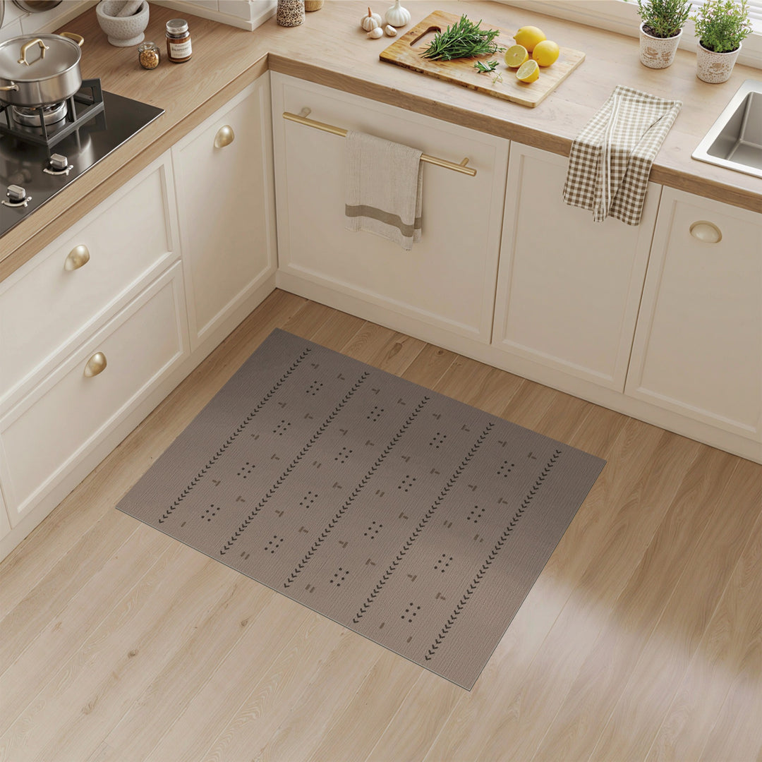 Brown Geometric Dot Area Rug