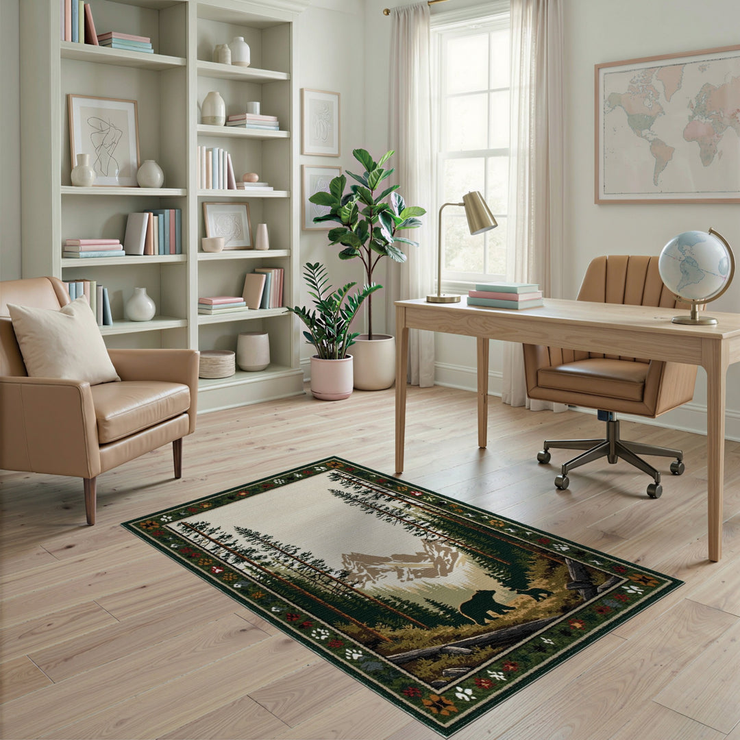Bear Family Forest Area Rug
