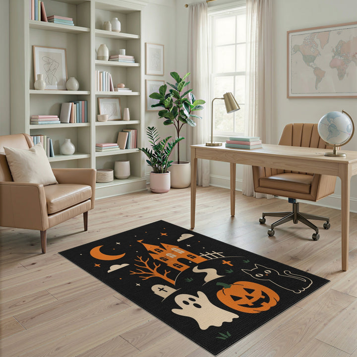 ODIKA Halloween Haunted House Kids Area Rug