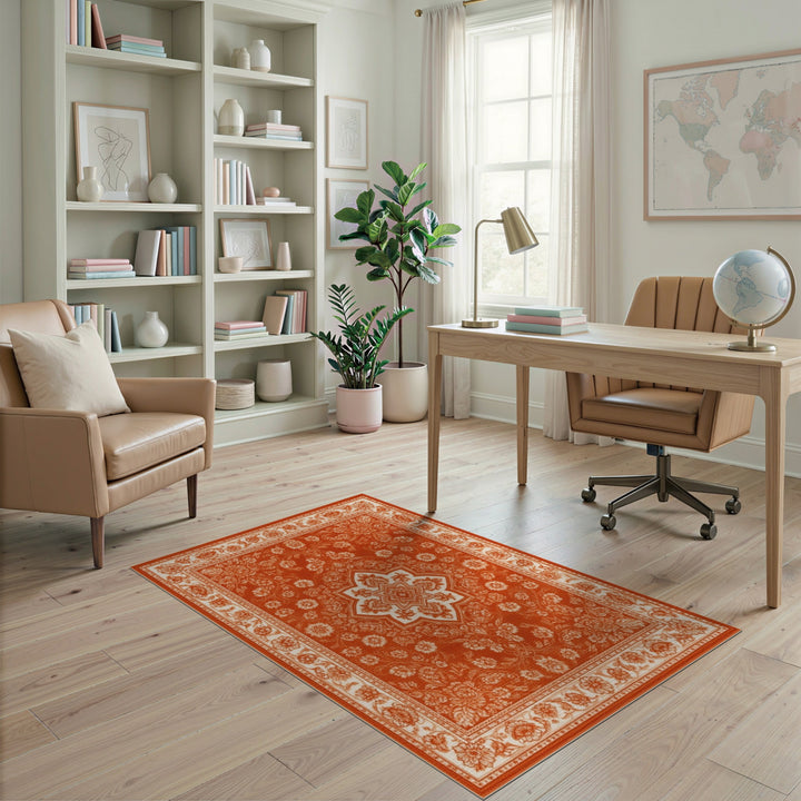 Red Floral Persian Area Rug