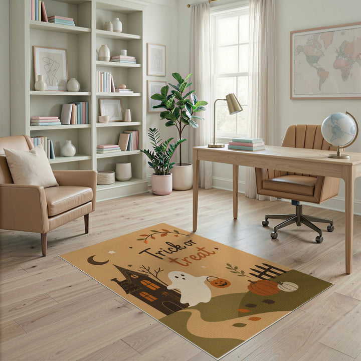 Trick or Treat Ghost Halloween Area Rug