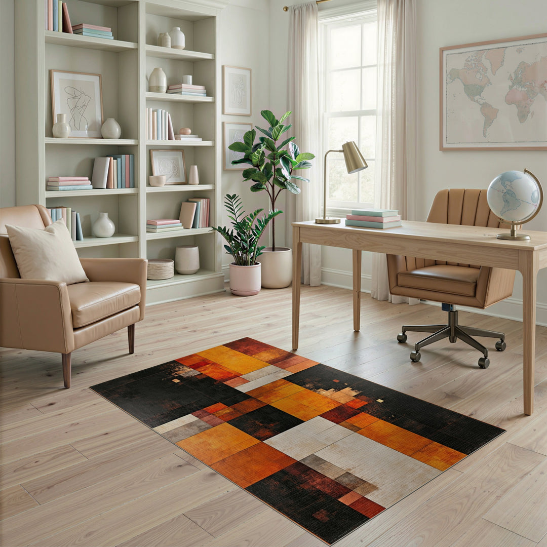 Multi-color and Patterns Geometric Multi-Color Area Rug
