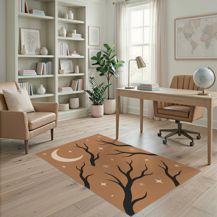 Moonlit Branches Brown Area Rug