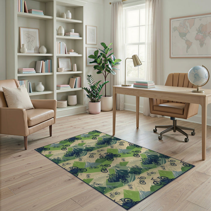 Green Mountain Bike Area Rug