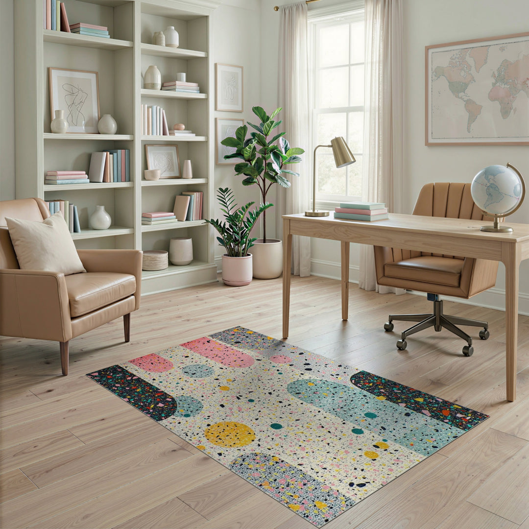 Abstract Area Multi-Color Abstract Geometric Area Rug