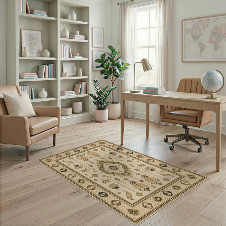 Southwestern Beige Geometric Area Rug