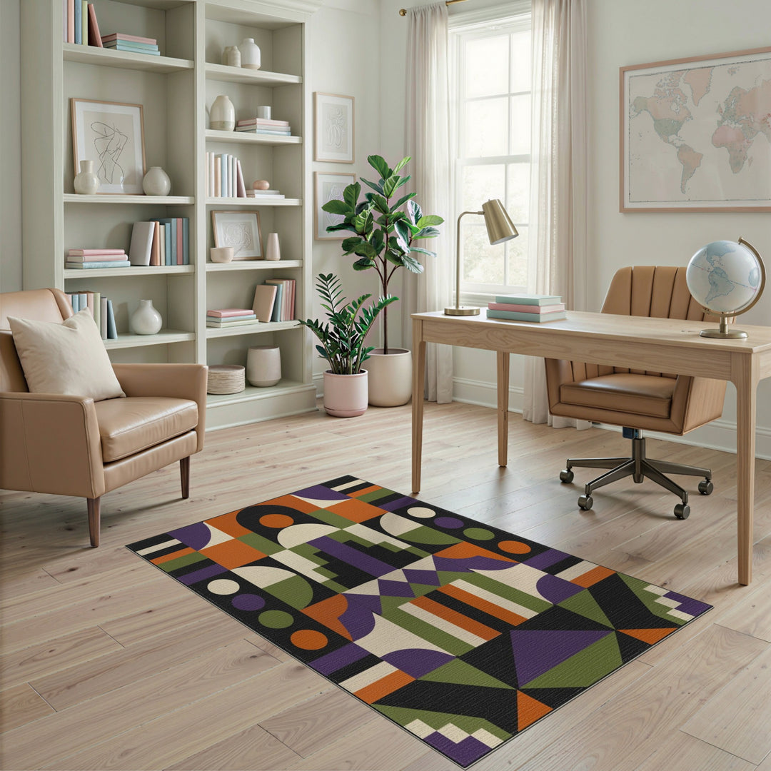 Geometric Multi-Color Area Rug