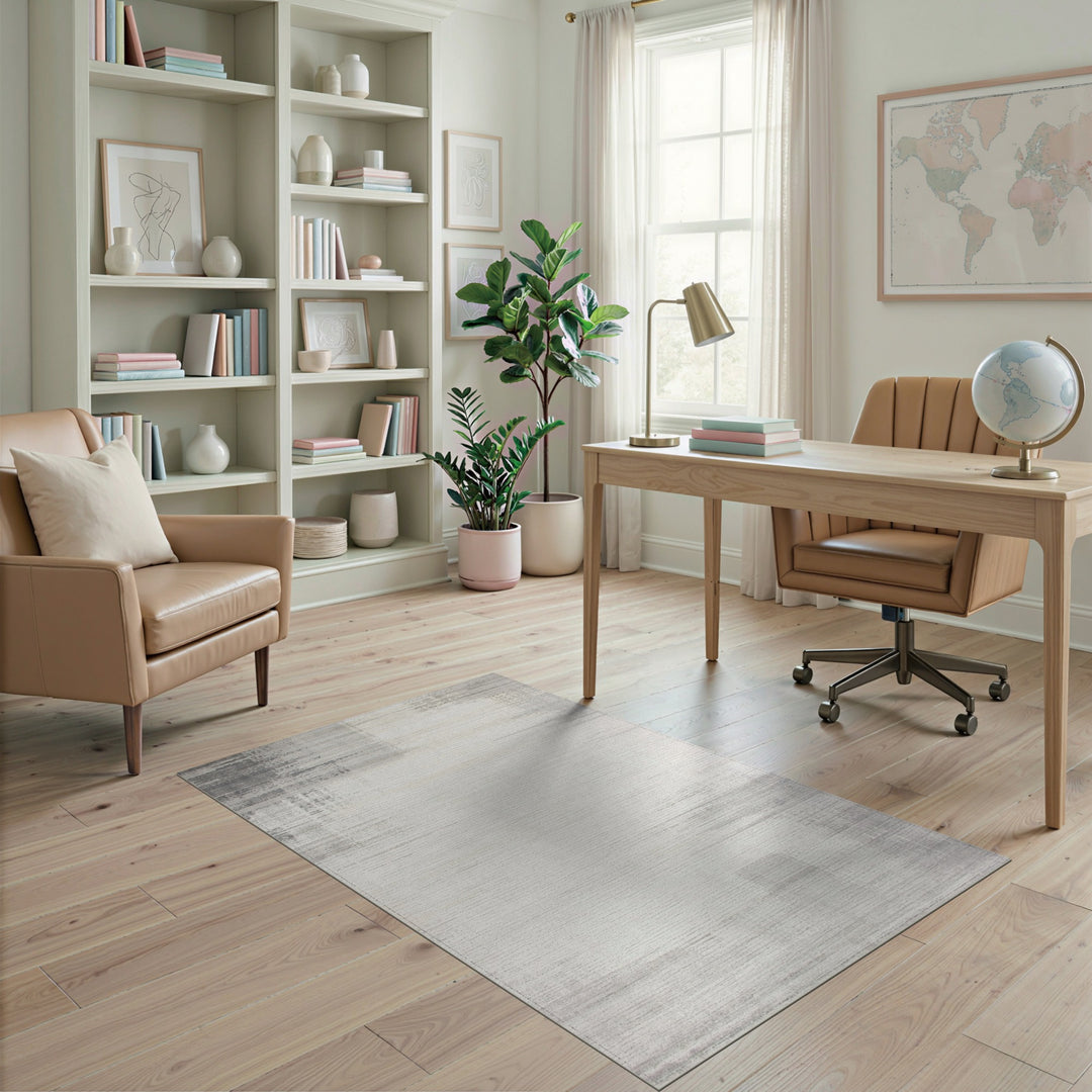 Grey Abstract Area Rug