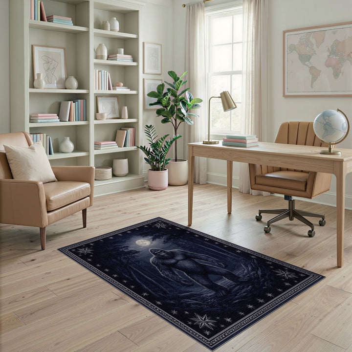 Sasquatch Moonlit Forest Area Rug