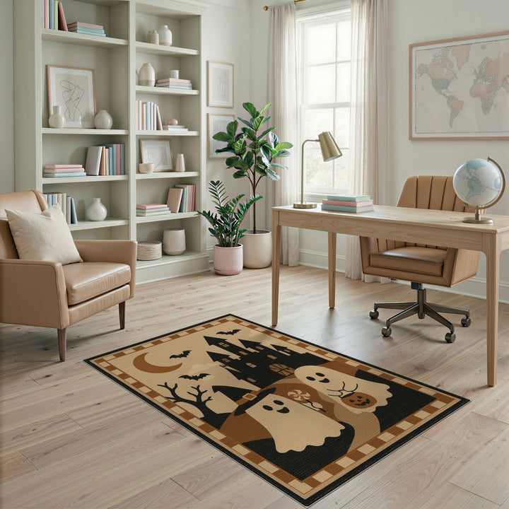 Halloween Ghosts Castle Kids Area Rug