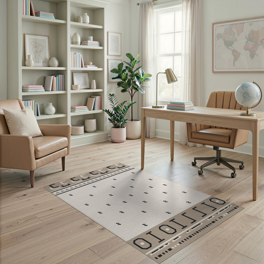 Beige Heritage Tribal Area Rug