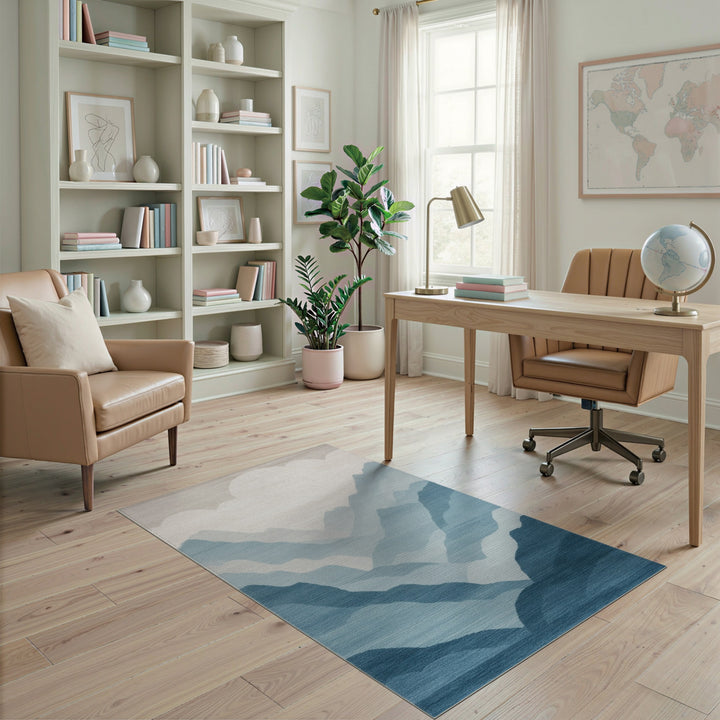 Blue Mountain Mist Area Rug