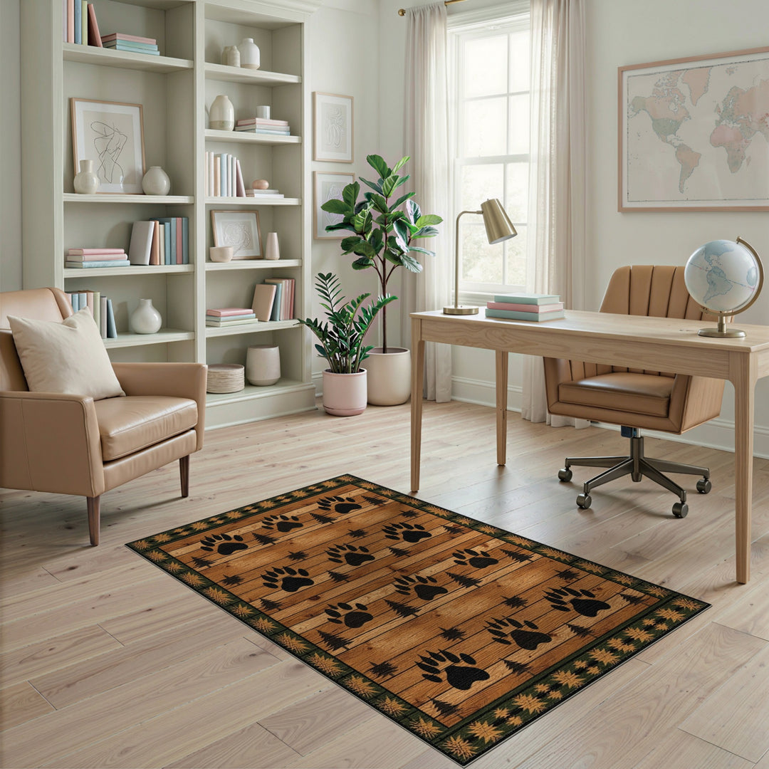 Bear Paw Rustic Area Rug