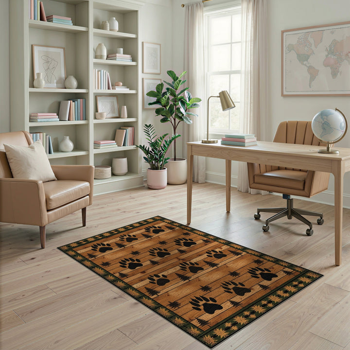 Bear Paw Rustic Area Rug