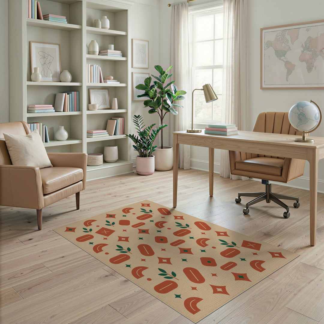Modern Geometric Beige Area Rug