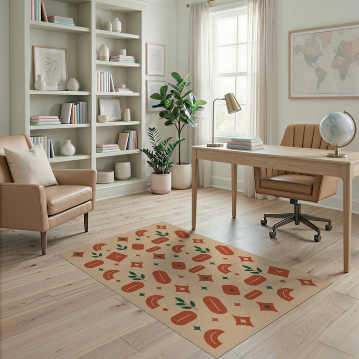 Modern Geometric Beige Area Rug