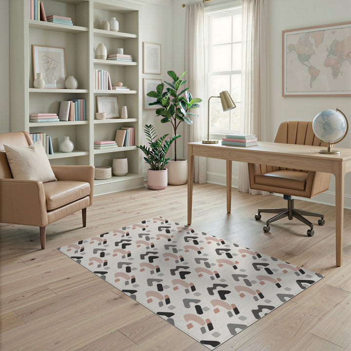 Modern Geometric Beige Area Rug