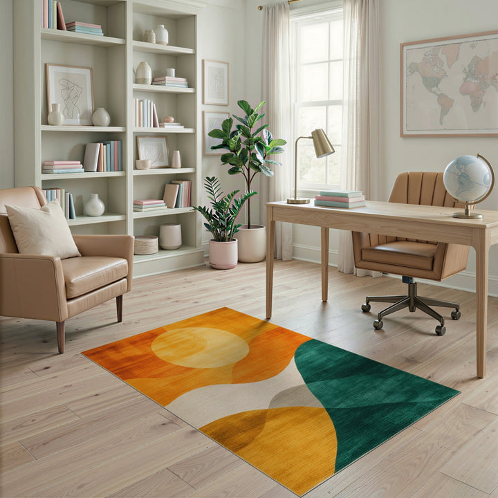 Abstract Horizon Wave Area Rug