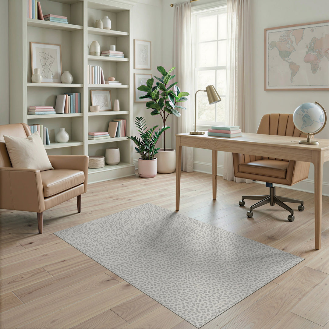 Beige Organic Abstract Area Rug
