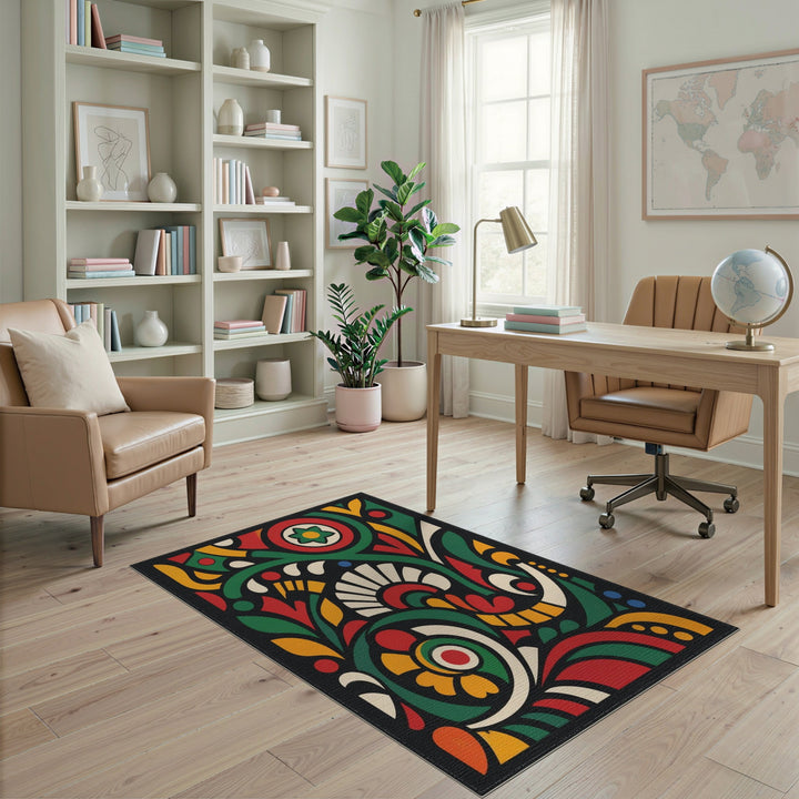Vibrant Multi-Color Abstract Area Rug