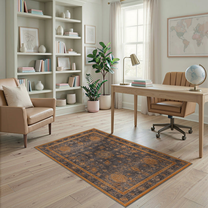Grey Distressed Vintage Grey Distressed Vintage Area Rug
