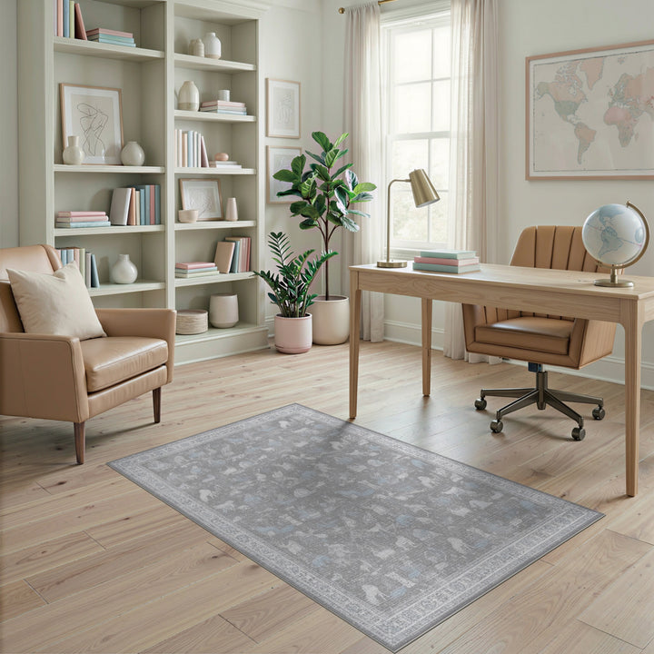 Grey Heritage Tribal Animal Motif Area Rug
