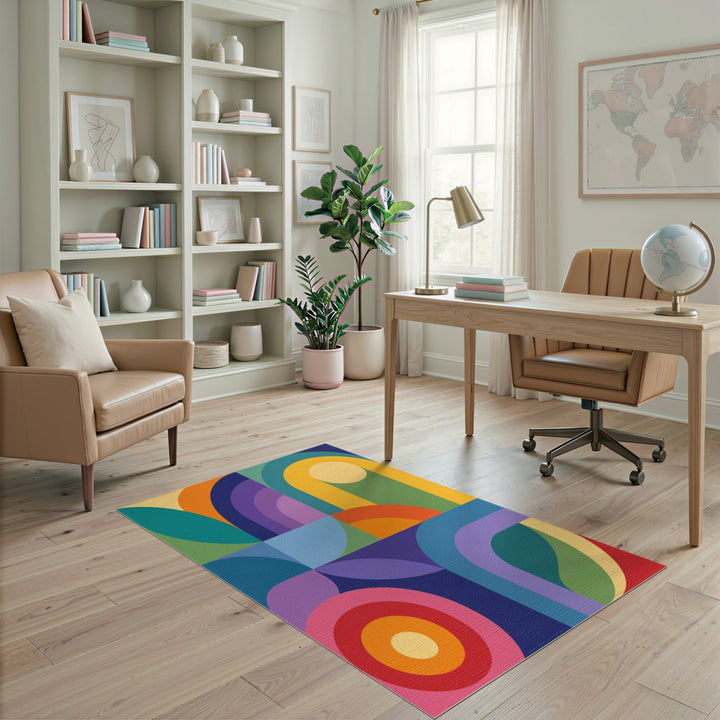 Multi-color and Patterns Geometric Modern Bold Multi-Color Geometric Area Rug