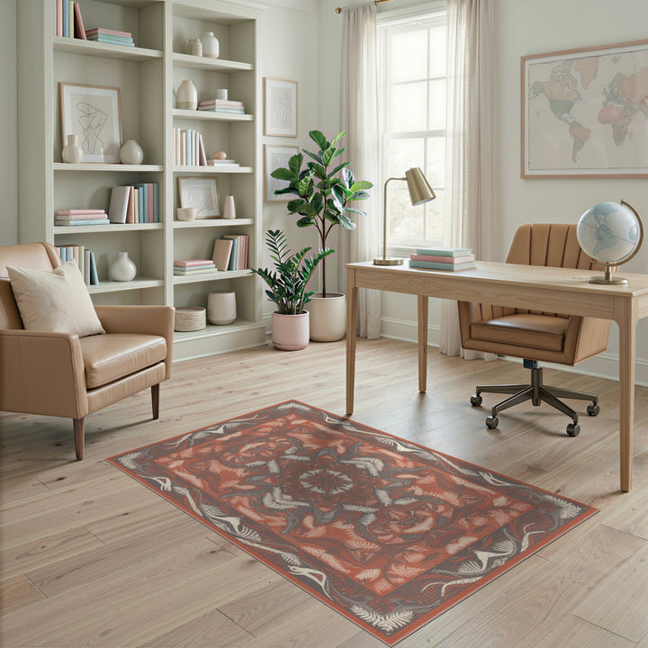 Red Lizard Heritage Area Rug