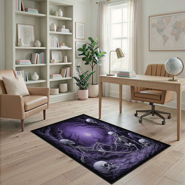 Purple Skeleton Grove Area Rug