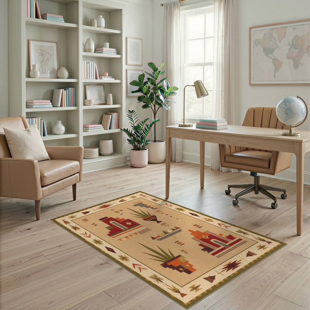 Southwestern Pueblo Geometric Area Rug
