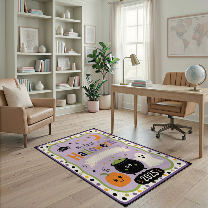 My First Halloween 2025 Kids Purple Area Rug