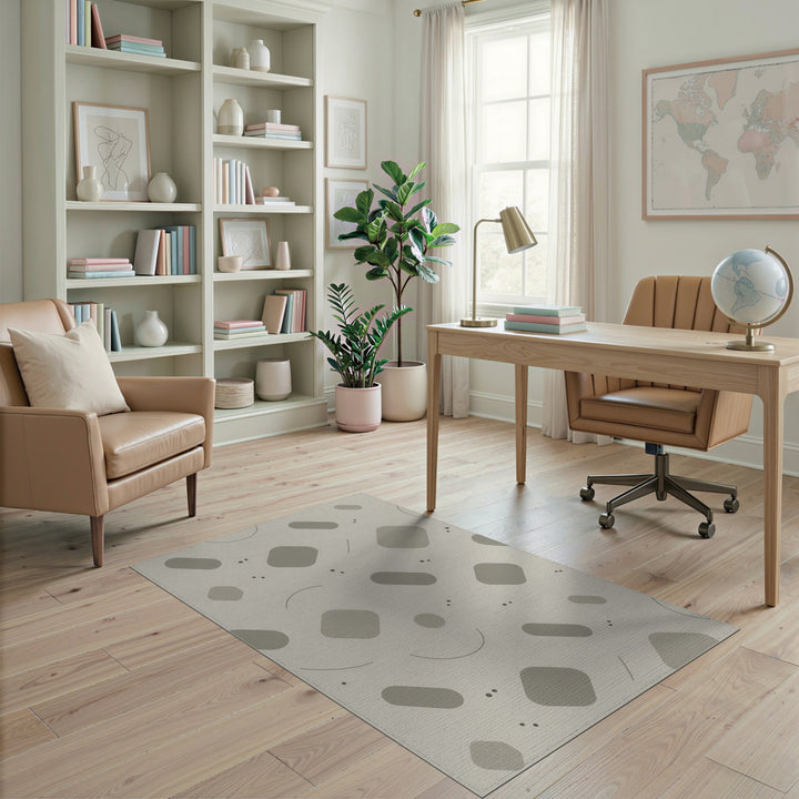Grey Geometric Modern Area Rug