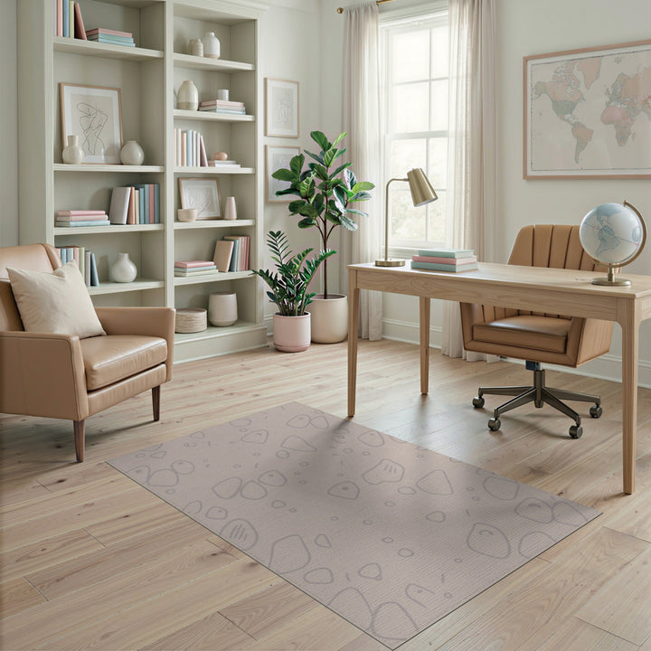 Beige Abstract Area Rug