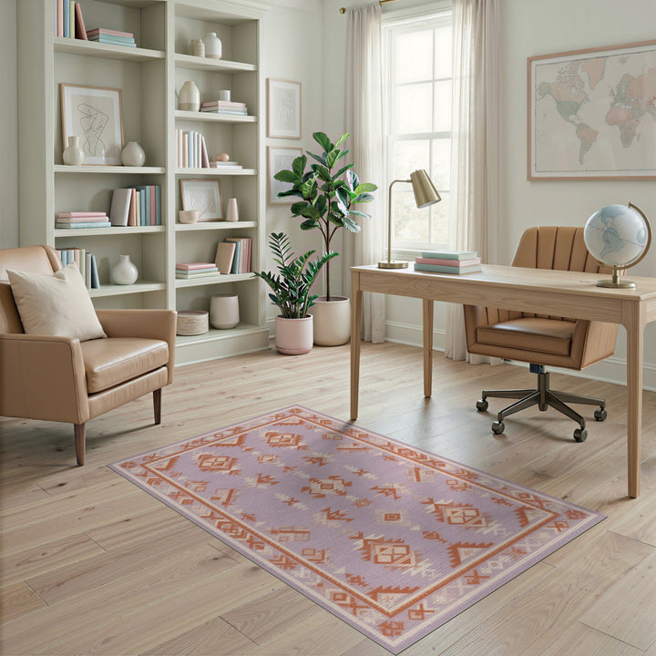 Purple Heritage Tribal Purple Area Rug