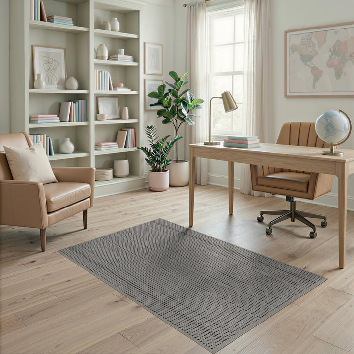 Black White Geometric Area Rug
